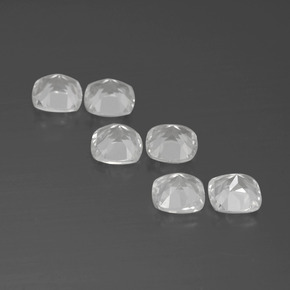 Pedras preciosas de topázio branco natural de 2,95 ct, almofada cortada, VVS-VS