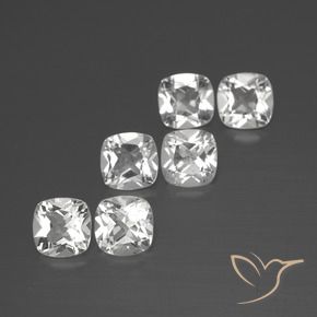 Pedras preciosas de Topázio Branco natural de 3.02 ct, Almofada, VVS-VS