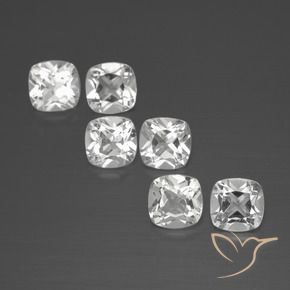 Pedras preciosas de Topázio Branco natural de 3.15 ct, Almofada, VVS-VS