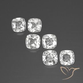 Pedras preciosas de Topázio Branco natural de 3.21 ct, Almofada, VVS-VS