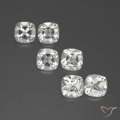 2.93ctw Natural Branco Topázio, Almofada, VVS-VS
