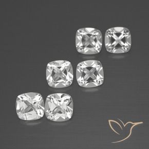 Pedras preciosas de Topázio Branco natural de 2.93 ct, Almofada, VVS-VS