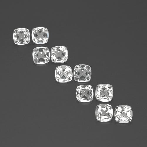 Pedras preciosas de Topázio Branco natural de 4.46 ct, Almofada cortada, VVS-VS