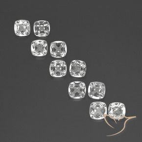 Pedras preciosas de Topázio Branco natural de 4.43 ct, Almofada, VVS-VS
