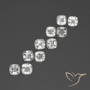 Pedras preciosas de Topázio Branco natural de 4.78 ct, Almofada, VVS-VS