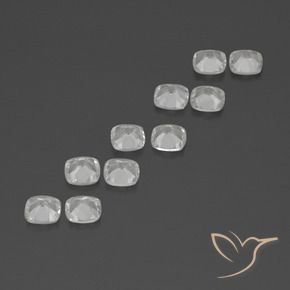 Pedras preciosas de Topázio Branco claro natural de 4.54 ct, Almofada, VVS-VS