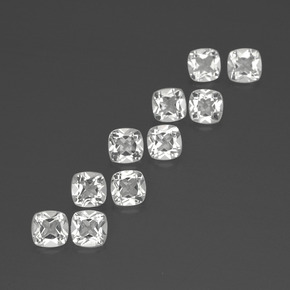 Pedras preciosas de topázio branco natural de 4,80 ct, almofada cortada, VVS-VS