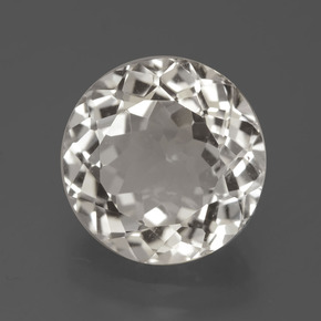 Topázio branco quente Natural 5,98ct, Corte Redondo, VVS