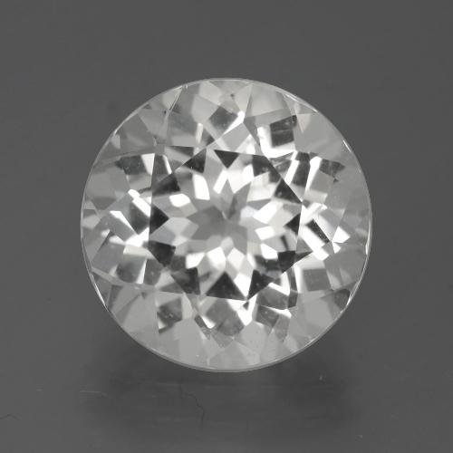 Topázio branco natural 5,95ct, corte redondo, VS