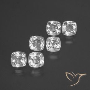 Pedras preciosas de Topázio Branco natural de 3.19 ct, Almofada, VVS-VS