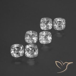 Pedras preciosas de Topázio Branco claro natural de 3.23 ct, Almofada, VVS-VS