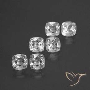 Pedras preciosas de Topázio Branco claro natural de 2.79 ct, Almofada, VVS-VS