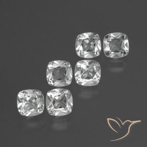 Pedras preciosas de Topázio Branco claro natural de 2.92 ct, Almofada, VVS-VS