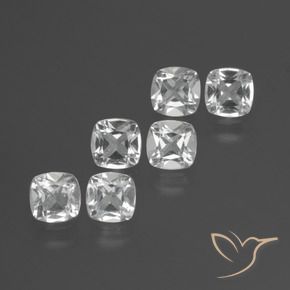 Pedras preciosas de Topázio Branco claro natural de 2.87 ct, Almofada, VVS-VS
