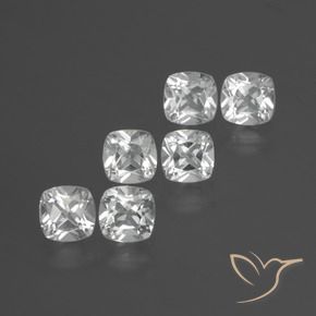 Pedras preciosas de Topázio Branco natural de 2.90 ct, Almofada, VVS-VS