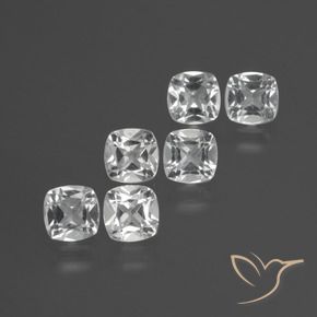 Pedras preciosas de Topázio Branco claro natural de 3.02 ct, Almofada, VVS-VS