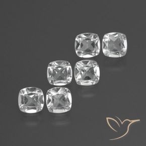 Pedras preciosas de Topázio Branco claro natural de 2.99 ct, Almofada, VVS-VS