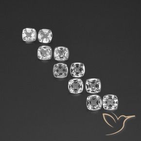 Pedras preciosas de Topázio Branco claro natural de 4.57 ct, Almofada, VVS-VS