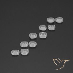 Pedras preciosas de Topázio Branco claro natural de 4.57 ct, Almofada, VVS-VS
