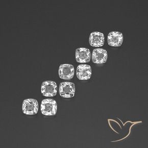 Pedras preciosas de Topázio Branco natural de 4.64 ct, Almofada, VVS-VS