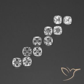 Pedras preciosas de Topázio Branco claro natural de 4.36 ct, Almofada, VVS-VS