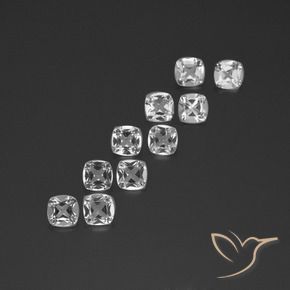 Pedras preciosas de Topázio Branco claro natural de 4.51 ct, Almofada, VVS-VS