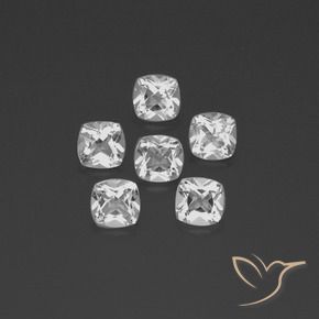 Pedras preciosas de Topázio Branco claro natural de 3.02 ct, Almofada, VVS-VS