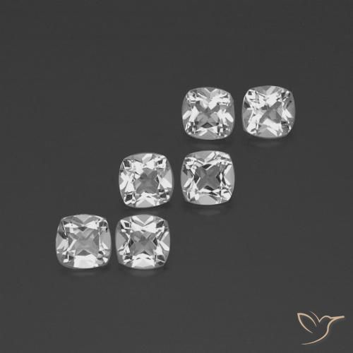 2.81ctw Natural Branco claro Topázio, Almofada, VVS-VS