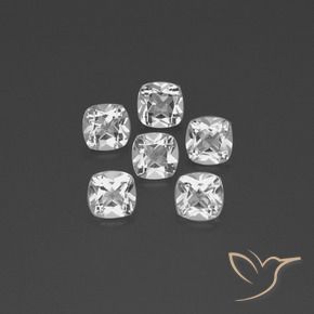 Pedras preciosas de Topázio Branco claro natural de 2.94 ct, Almofada, VVS-VS