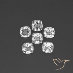 Pedras preciosas de Topázio Branco claro natural de 2.99 ct, Almofada, VVS-VS