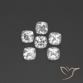 Pedras preciosas de Topázio Branco natural de 3.25 ct, Almofada, VVS-VS