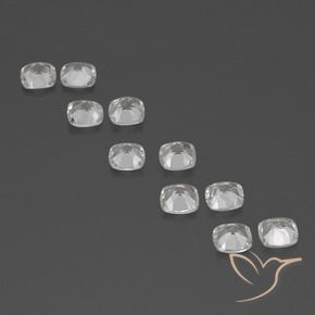 Pedras preciosas de Topázio Branco claro natural de 4.49 ct, Almofada, VVS-VS