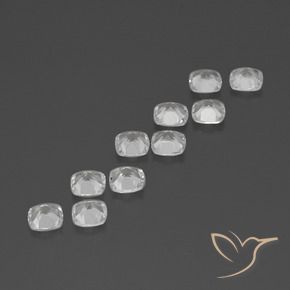Pedras preciosas de topázio branco natural de 4,53 ct, almofada cortada, VVS-VS