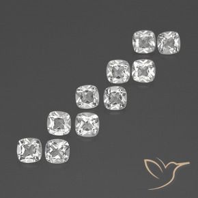 Pedras preciosas de Topázio Branco natural de 4.86 ct, Almofada, VVS-VS