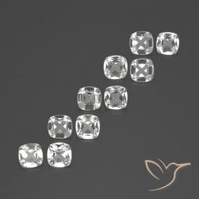 Pedras preciosas de Topázio Branco natural de 4.24 ct, Almofada, VVS-VS