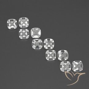 Pedras preciosas de Topázio Branco natural de 4.09 ct, Almofada, VVS-VS