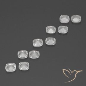 Pedras preciosas de Topázio Branco natural de 4.09 ct, Almofada, VVS-VS