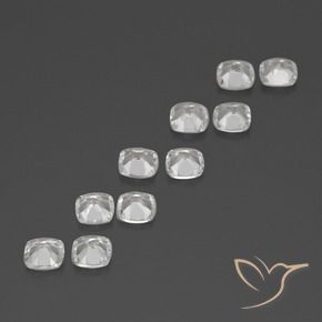 Pedras preciosas de Topázio Branco claro natural de 4.40 ct, Almofada, VVS-VS
