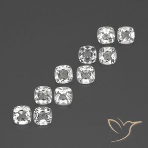 Pedras preciosas de Topázio Branco claro natural de 4.82 ct, Almofada, VVS-VS