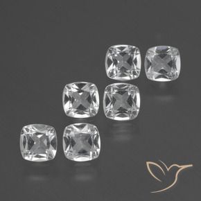Pedras preciosas de Topázio Branco claro natural de 2.50 ct, Almofada, VVS-VS