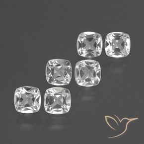 Pedras preciosas de Topázio Branco claro natural de 2.75 ct, Almofada, VVS-VS