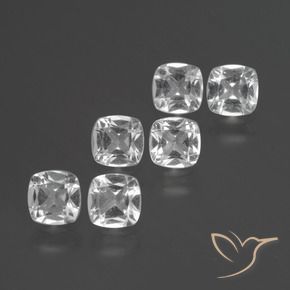Pedras preciosas de Topázio Branco natural de 2.92 ct, Almofada, VVS-VS