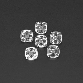 Pedras preciosas de topázio branco natural de 2,76 ct, almofada cortada, VVS-VS