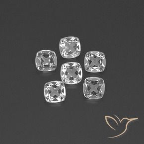 Pedras preciosas de Topázio Branco claro natural de 2.86 ct, Almofada, VVS-VS