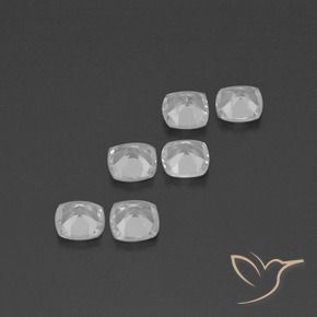 Pedras preciosas de Topázio Branco claro natural de 2.86 ct, Almofada, VVS-VS
