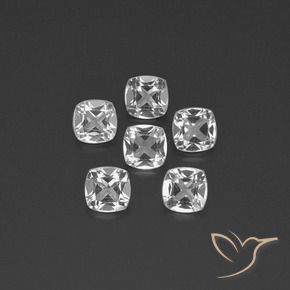 Pedras preciosas de Topázio Branco claro natural de 2.84 ct, Almofada, VVS-VS