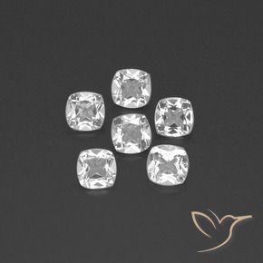 Pedras preciosas de Topázio Branco natural de 2.96 ct, Almofada, VVS-VS