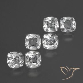 Pedras preciosas de Topázio Branco claro natural de 3.33 ct, Almofada, VVS-VS