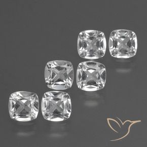 Pedras preciosas de Topázio Branco claro natural de 2.91 ct, Almofada, VVS-VS