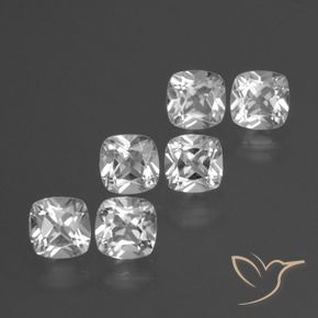 Pedras preciosas de Topázio Branco claro natural de 2.98 ct, Almofada, VVS-VS